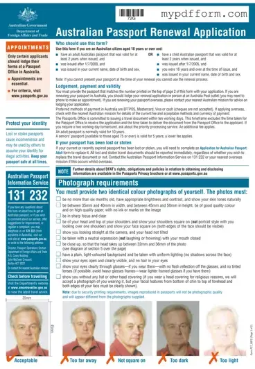 Fill in Your Australian Passport Renewal Form