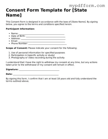 Fillable Consent Document