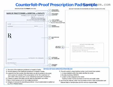 Fill in Your Prescription Pad Form