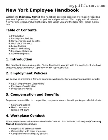 Valid  Employee Handbook Template for New York