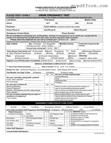 Fill in Your Planned Parenthood Proof Form