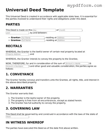 Fillable Deed Document