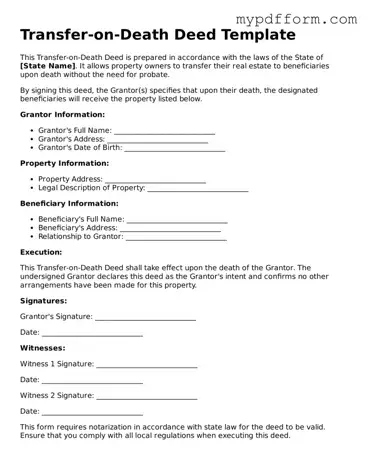 Fillable Transfer-on-Death Deed Document