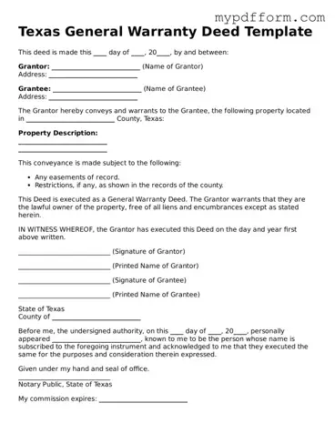 Valid  Deed Template for Texas
