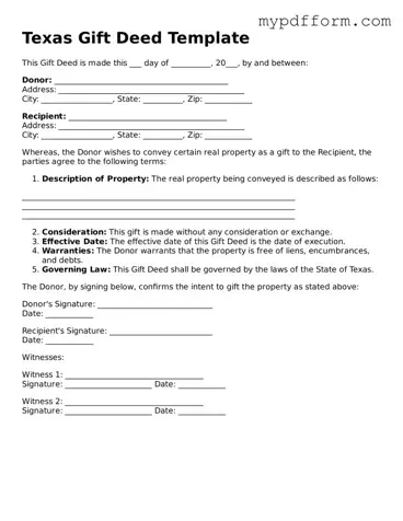 Valid  Gift Deed Template for Texas